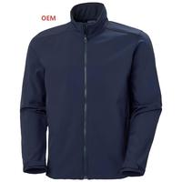 Veste en toile tendance OEM de 220 grammes pour hommes pour l'automne hiver couleur unie col montant coupe-vent chaud fermeture éclair avant décontracté extérieur
