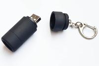 Gadgets 2026 - Porte-clés lampe torche LED promotionnelle colorée, rechargeable par USB, ultra-lumineuse, mini lampe torche pour porte-clés