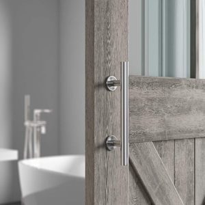Manijas para Puertas Corredizas, Manija de Acero Inoxidable Resistente, Diseño Rústico Grande de Doble Cara para Puertas, Garajes y Cobertizos - Product Image 6