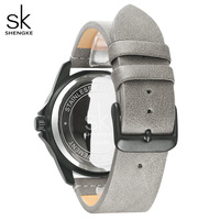 Shengke Jam Tangan Quartz Wanita, Elegan Kulit Sederhana Gesper Sabuk Tahan Air Jam Tangan Dial Besar Relogio Feminino K0120L