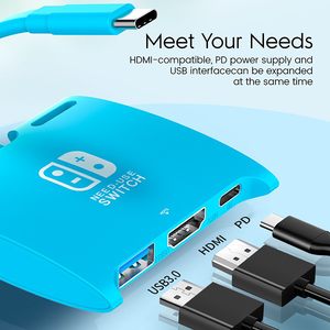 3 in 1Type C Hub Type C to HDTV USB3.0 PD 87W Charging Splitter <strong>Docking</strong> <strong>Station</strong> for <strong>Nintendo</strong> <strong>Switch</strong> - Product Image 4