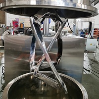 Mélangeur planétaire double à vide industriel à décharge inclinable pour liquides hautement visqueux, 100 litres