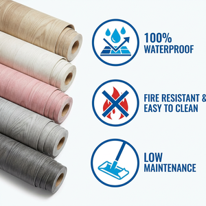 Suelo de PVC de Alta Calidad para Oficina, Resistente al Agua, Antideslizante, Linóleo de PVC, Suelo Vinílico - Product Image 1