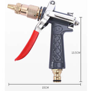 Pistola de Agua de Jardín de Alta Presión BOYI Modelo 1073, Negra, Resistente, Ajustable, con Patrones de Rociado Variables, Manual, de Aleación - Product Image 6