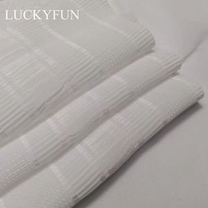 100% 폴리 에스터 실크 같은 실크 크기 크로스 스트립 크레페 자카드 쉬폰 봄/여름 패션 직물 - Product Image 3