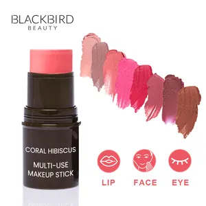 8 Farben Private Label Lip gloss Veganer Lippenstift Frauen Make-up Wasserdicht Vegan Cosmetics Blush Multi Use Stick