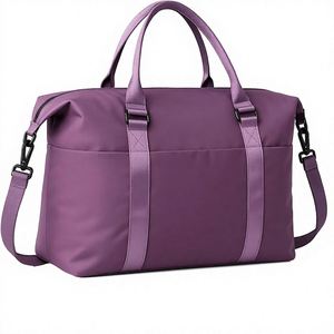 Sac de voyage pour femme, sac fourre-tout violet, sac à roulettes imperméable en polyester, grande capacité pour avion, accouchement - Product Image 1