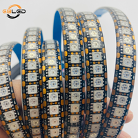 12v SMD 5050 Ws2815 144 Led/m Ip68 5m 10M rol fleksibel dapat disesuaikan Rgbw Rgb lampu Strip Led