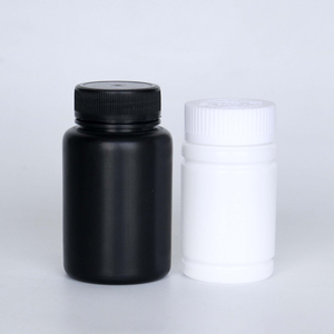 Customized Design Screen Printing 100ml 50ml Soft Touch Black White PET Vitamin Pill Bottle Plastic Capsule Medicine Bottle