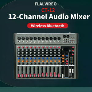 FLALWREO CT-12 Profesional 12-Kanal 30W Sistem Musik <span class=keywords><strong>Mixer</strong></span> Daya Tinggi dengan Suara Surround dan 2 Output Stereo Sistem Suara - Product Image 1