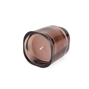 Vela de soja con tarro de vidrio marrón con tapa-Aroma de cigarro cubano rico, fragancia de lujo para el hogar, pedido a granel - Product Image 4