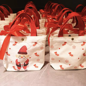 Santa <b>Personalized</b> Canvas <b>Bags</b> for Christmas Ideal for Candy Packaging, <b>Gifting</b> &amp; Souvenirs - Product Image 4