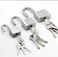 Cadenas de haute qualité en acier inoxydable 304 antivol, étanche et antirouille avec 4 clés en laiton
