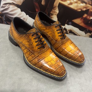 Zapatos Formales de Cuero para Hombre, Coloridos, con Cordones, Punta en Pico, 100% Cuero, Zapatos de Boda Antideslizantes - Product Image 4