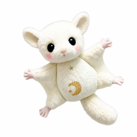 Porte-clés en peluche Zaves de haute qualité, écologique, durable, mignon, en forme de petaugeur blanc, jouet en peluche doux, breloque de sac personnalisable pour enfants