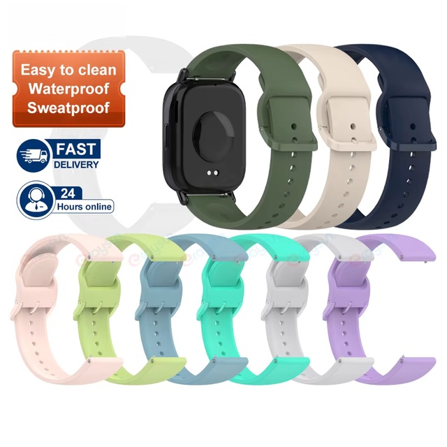 HUANLONG Redmi Watch 5 Lite Band Smartwatch Accessories Breathable Waterproof Soft Rubber Adjustable Sport Wristband