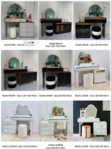 Coiffeuse moderne éclairée avec miroir intégré et <span class=keywords><strong>bureau</strong></span> rétractable – Meilleure vente populaire - Product Image 3