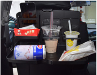 Plateau de repas pliable multifonctionnel en plastique pour voiture, plateau portable, table de siège de voiture, plateau d'activités pour enfants, organisateur de siège arrière de voiture