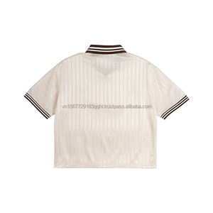 Maillot de football coupe ample, color block, respirant, anti-UV, séchage rapide, col en V, manches courtes, haute qualité, tendance été - Product Image 4