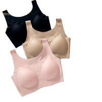 Soutien-gorge de sport une pièce sans couture respirant pour femme, rembourré, push-up, sans armatures, idéal pour l'été et le sommeil