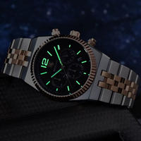 Montre-bracelet pour homme Benyar BY-5225M 40MM, nouveau design original, cadran de luxe, chronographe en acier inoxydable, montre-bracelet à quartz pour homme, Reloj