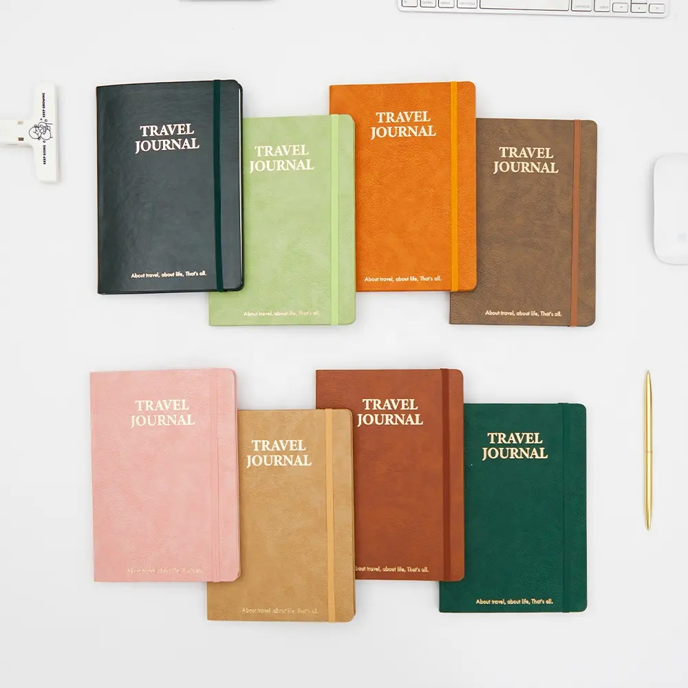 Journal vintage en cuir carnet de voyage journal personnalisé avec impression de logo journaux de voyage en cuir PU cahiers