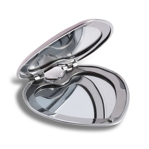 Promotional Gift Custom Logo Lady Pocket Heart Shape Mini <b>Compact</b> Unbreakable Makeup <b>Mirror</b> - Product Image 4