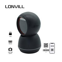Système POS LONVILL à mode veille automatique, économie d'énergie, lecteur de codes QR 1D 2D pour supermarché, scanner de codes-barres de bureau