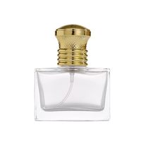 Vaporisateur de luxe vide créatif en verre transparent de 30ml 1oz avec boîte couvercle en aluminium pour parfum vente en gros