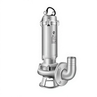 Pompe submersible pour eaux usées WQ 10hp 7.5kw 25m/h 20m pour l'industrie automobile, haute pression, moteur triphasé OEM, acier inoxydable 304