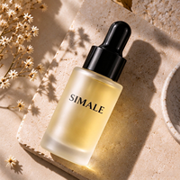 Botol Dropper Kaca Matte Frosted Grosir 30ml, Vial Minyak Esensial Kosong untuk Serum Kosmetik Krim Wajah, Cetak Logo Custom