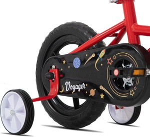 Vélo enfant <span class=keywords><strong>pas</strong></span> <span class=keywords><strong>cher</strong></span> 12 pouces à une vitesse pour garçons et filles de 2 à 4 ans avec roues d'apprentissage, panier amovible et poignée parentale - Product Image 6