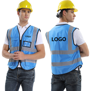 Vêtements de sécurité multi-poches de haute qualité personnalisés pour la sécurité nocturne sur les chantiers, <span class=keywords><strong>gilet</strong></span> haute visibilité - Product Image 1