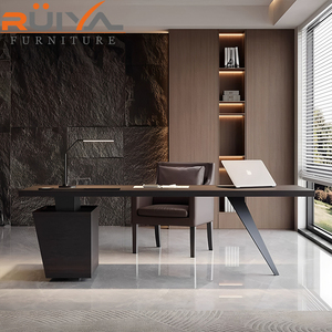 Escritorio de ordenador de madera maciza de gama alta de diseñador moderno de lujo italiano escritorios de oficina para uso doméstico y de oficina - Product Image 2