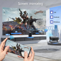 Mini projecteur de cinéma domestique et extérieur HM109 avec WiFi BT 720p, incluant plus de 20 000 jeux et une manette de jeu
