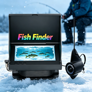 เครื่องหาปลาใต้น้ำแบบมืออาชีพ จอภาพ 5 นิ้ว มุมมอง 220 องศา ไฟ LED อินฟราเรด 12 ดวง พร้อมเซ็นเซอร์วัดอุณหภูมิและระดับความลึก - Product Image 1