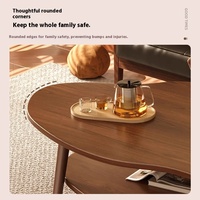 Mesa de sofá de nube de doble capa de lujo moderno, nueva mesa móvil fácil de montar para apartamentos pequeños, casas de alquiler, mesa de café de té para
