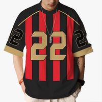 Camiseta de cuello redondo con estampado de la serie Jersey con números digitales en 3D, a la moda, para hombre, para uso al aire libre