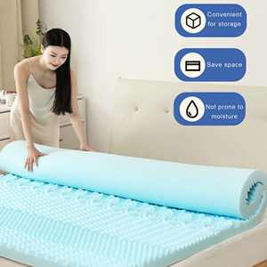 Matelas en mousse à mémoire de forme, refroidissant, moyen, 50 mm d'épaisseur, design moderne, hôtel, maison, adulte, grand lit, enroulable, compressé, confortable, coton - Product Image 6