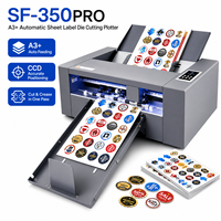 Cortadora de Etiquetas Automática Sf-350PRO A3+ con Cámara CCD y Función de Plegado para Etiquetas Adhesivas