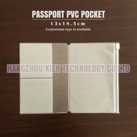 Organisateur de voyage à feuilles mobiles format passeport avec couverture en PVC transparent et pochette en PVC givré, carnet en papier kraft pour cadeau