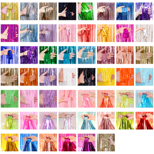 1x2m foglio di alluminio tenda di compleanno e tenda di pasqua per la decorazione della parete della cabina della foto e di nuovo a scuola feste di natale - Product Image 1