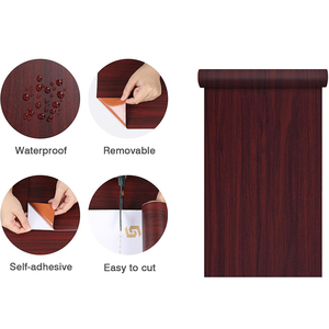 Rouleaux de papier peint 3D ORON en PVC, autocollants muraux texturés imitation bois, revêtement adhésif pour décoration intérieure de chambre à coucher - Product Image 6