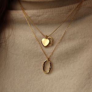 Chris April Venta al por mayor Plata de Ley 925 Collar ovalado personalizado chapado en oro <span class=keywords><strong>simple</strong></span> - Product Image 5