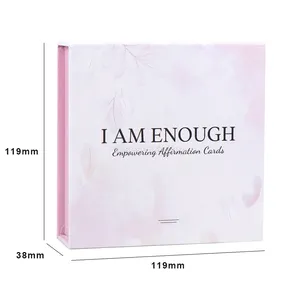 Custom Size Design Mental Health Card Positive Self Phrases Relaxation Affirmation Cards With Box