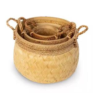 Natural/customized Color Eco-Friendly Clothing Flexible Vietnam Highly Welcomed Round/Rectangle/<b>Square</b> Bamboo <b>baskets</b> - Product Image 1