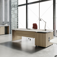 Mobilier commercial moderne Secrétaire en bois d'érable Table de bureau pour ordinateur avec tiroirs convertibles Cabinet
