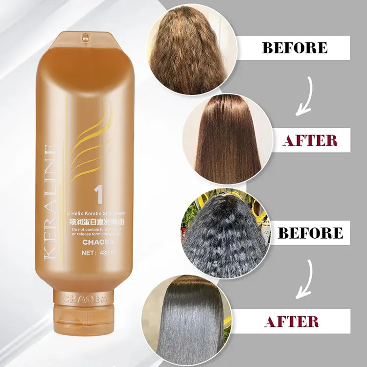 染めた色の保湿と損傷した矯正ヘアトリートメントケラチンを修復するためのChaobaBrazilian Hair Pure Keratin