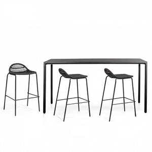 Nordic Rope Rattan aluminum Waterproof Dinning <b>Chair</b> Patio Restaurant Aluminium <b>Stackable</b> Outdoor bar <b>Chair</b> for Garden hotel - Product Image 4