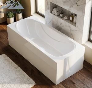 <span class=keywords><strong>Baignoire</strong></span> autoportante rectangulaire moderne Wayon en acrylique avec finition blanc brillant pour un luxe de forme carrée WWYG - Product Image 1